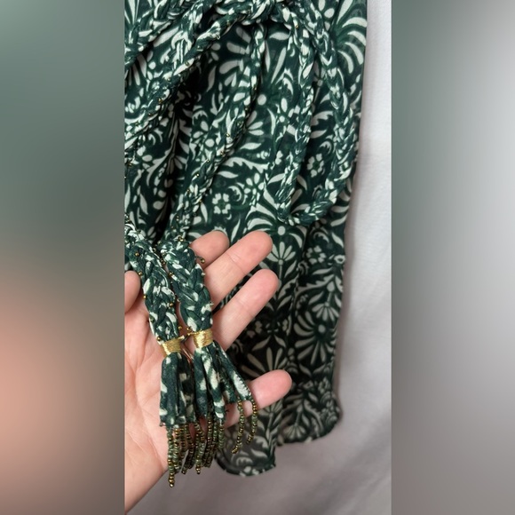 Zara Green Floral Long Sleeve Dress - Picture 4 of 6